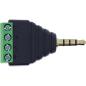 Preview: InLine® Adapter 3,5 mm Klinke 4-pol Stereo/Mikro auf Terminalblock, schwarz