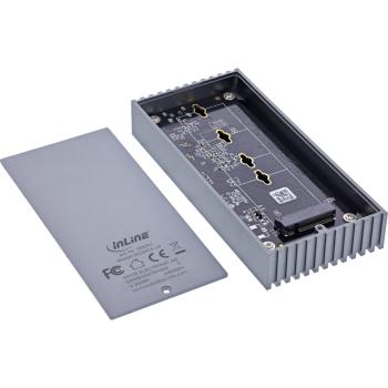 InLine® USB4-Gehäuse, USB-C zu M.2 NVMe SSD, 40Gb/s, Aluminium