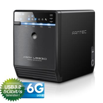 FANTEC QB-35US3-6G, 4x 3.5" HDD Gehäuse, USB 3.2, schwarz