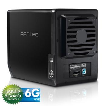 FANTEC QB-35US3-6G, 4x 3.5" HDD Gehäuse, USB 3.2, schwarz