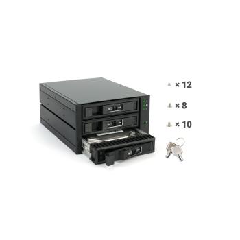 FANTEC BP-T2131, SAS & SATA Backplane für 3x 3,5"/2,5" HDD/SSD, schwarz