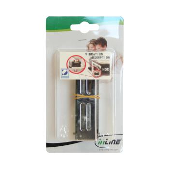 Preview: InLine® Festplatten-Entkoppler, 13,34cm (5,25") zu 8,89cm (3,5"), silber