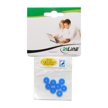 Preview: InLine® Silikon Unterlegscheiben, zur Laufwerks-Entkopplung, 8 Stück