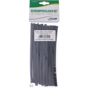 Preview: InLine® Schrumpfschlauch 200mm lang, 6mm > 3mm 20er Pack