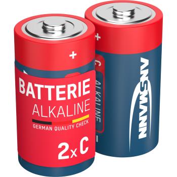 ANSMANN 1513-0000 Alkaline Batterie Baby C 7200mAh, 2er-Pack