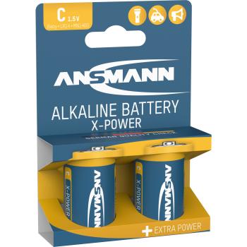 Preview: ANSMANN 5015623 Alkaline Batterie Baby C, X-Power, 7500mAh, 2er-Pack