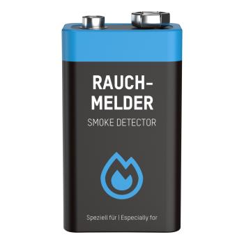 ANSMANN 5021023-01 10-Jahre-Lithiumbatterie für Rauchmelder 9V-E-Block, longlife