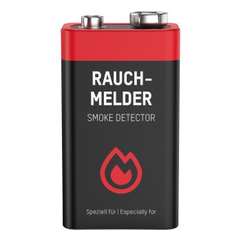 Preview: ANSMANN 1515-0006 Alkaline-Batterie für Rauchmelder, 6LR61 9V Block (E) 2er-Pack