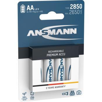 Preview: ANSMANN 5035212 NiMH-Akku Mignon AA, 2850mAh, 4er-Pack