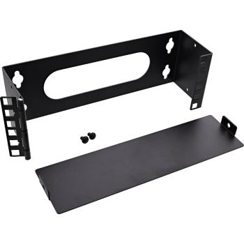 Preview: InLine® 10" Mini Rack zur Wandmontage, 2HE, 7,6cm Tiefe, schwarz
