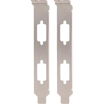 InLine® Slotblech, zur Befestigung von 2x 9pol. Sub D St. oder Bu., 2er Pack