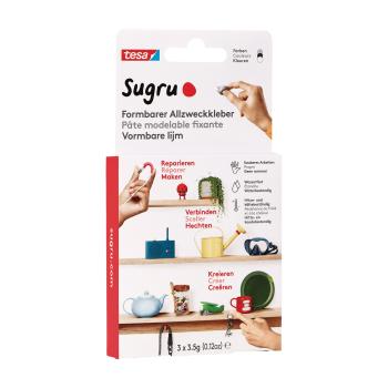 Sugru by tesa formbarer Allzweckkleber, 3er-Pack, schwarz, 41235