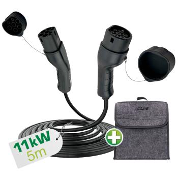InLine® EV Autoladekabel 11kW Typ2, 3-phasig, 5m