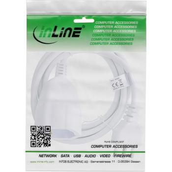 Preview: InLine® Strom-Verlängerung Schutzkontakt ITALIEN Stecker L / Buchse F