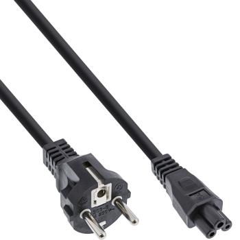 InLine® Netzkabel für Notebook, 3pol Kupplung, schwarz, 0,3m