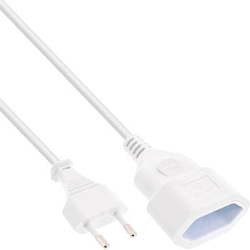 InLine® Euro-Verlängerung, Eurostecker an Eurokupplung, weiß, 2m