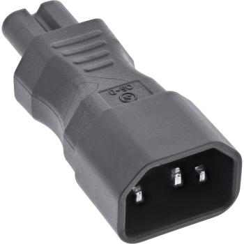 Preview: InLine® Netzadapter IEC 60320 C14 / C7, 3pol. Kaltgeräte zu 2pol.