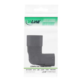 Preview: InLine® Netzadapter IEC 60320 C14 / C13, L/R gewinkelt, 3pol. Kaltgeräte
