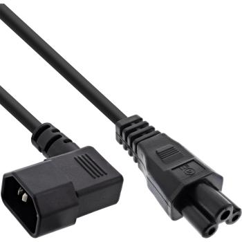 InLine® Netzkabel, C14 Kupplung gewinkelt auf C5 Stecker, schwarz, 1m