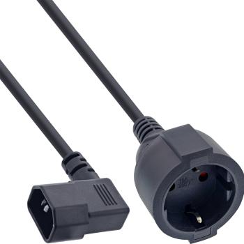 InLine® Netz Adapter Kabel, Kaltgeräte C14 gew. auf Schutzkontakt Buchse, 3m