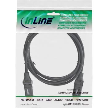 Preview: InLine® HDMI-HS Kabel m. Eth., ST/ST, verg. Kon., schwarz, flex. Winkelst.