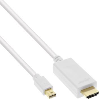 InLine® Mini DisplayPort zu HDMI Konverter Kabel mit Audio, 4K/60Hz, weiß, 0,5m