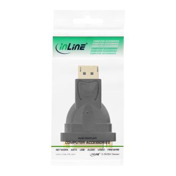 Preview: InLine® DisplayPort Adapter, DisplayPort Stecker auf DVI-D 24+1 Buchse, schwarz