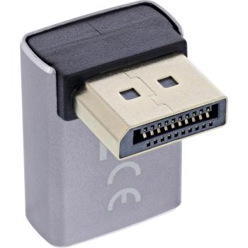 Preview: InLine® DisplayPort 1.4 Adapter, DisplayPort Stecker / Buchse, 90° oben, 8K UHD