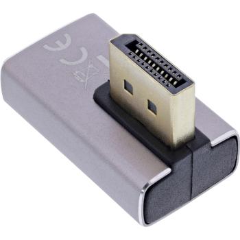 Preview: InLine® DisplayPort 1.4 Adapter, DisplayPort St/ Bu, 90° vertikal links, 8K UHD
