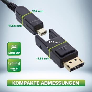 InLine® DisplayPort 1.4 AOC Kabel, 8K4K, DisplayPort Stecker abnehmbar