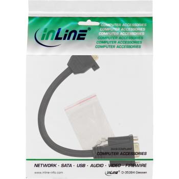 Preview: InLine® VGA Adapterkabel, 15pol. VGA BU/BU, zum Einbau, vergoldete Kont., 0,2m