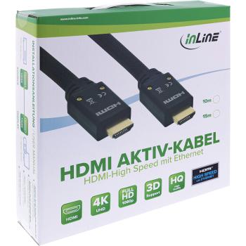 Preview: InLine® HDMI Aktiv-Kabel, HDMI-High Speed mit Ethernet, 4K2K, ST/ST