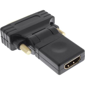 Preview: InLine® HDMI-DVI Adapter, HDMI Buchse auf DVI Stecker, flexibler Winkel, 4K2K