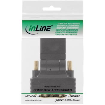 Preview: InLine® HDMI-DVI Adapter, HDMI Buchse auf DVI Stecker, flexibler Winkel, 4K2K