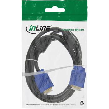Preview: InLine® S-VGA Kabel, 15pol HD Stecker / Stecker, schwarz, 1,5m