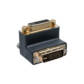 InLine® DVI-I Adapter, 90° gewinkelt, digital+analog 24+5 Stecker / Buchse