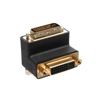Preview: InLine® DVI-I Adapter, 90° gewinkelt, digital+analog 24+5 Stecker / Buchse