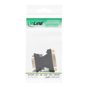 Preview: InLine® DVI-A Adapter, Analog 24+5 Buchse auf 15pol HD Stecker (VGA), vergoldet