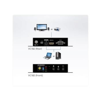Preview: ATEN VC182 Video-Konverter VGA zu HDMI mit Skalierfunktion bis FullHD 1080p