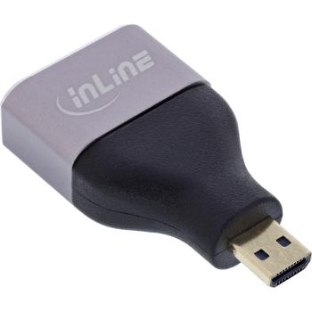 Preview: InLine® HDMI Adapter, HDMI A Buchse / Micro HDMI D Stecker, 8K UHD