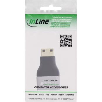 Preview: InLine® HDMI Adapter, HDMI A Buchse / Mini HDMI C Stecker, 8K UHD