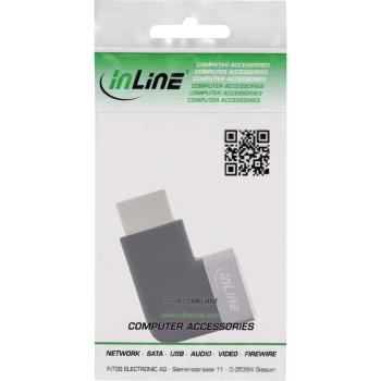 Preview: InLine® HDMI Adapter, HDMI A Stecker / Buchse, 90° rechts, 8K UHD