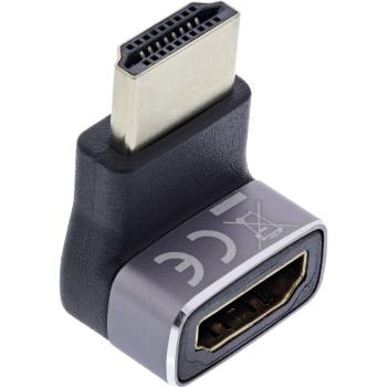 Preview: InLine® HDMI Adapter, HDMI A Stecker / Buchse, 90° oben, 8K UHD