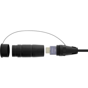 Preview: InLine® HDMI Kabeltrommel, AOC HDMI 2.1 Kabel, 8K/60Hz, armiert, schwarz, 90m
