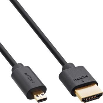 InLine® Slim Ultra High Speed HDMI Kabel, 8K4K, A St. / D St. (Micro), 0,3m