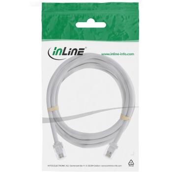 Preview: InLine® Modular-Rundkabel RJ12, Stecker / Stecker, 6adrig, 6P6C, 3m