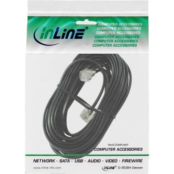 Preview: InLine® Modularkabel RJ11, Stecker / Stecker, 4adrig, 6P4C, 3m