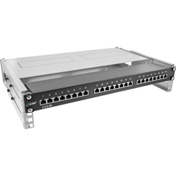 Preview: InLine® 19" Rack zur Wandmontage, 2HE, 24-40cm Tiefe, mit Abdeckung, grau