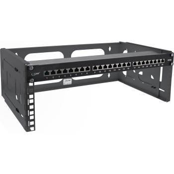 Preview: InLine® 19" Rack zur Wandmontage, 4HE, 24-40cm Tiefe, schwarz
