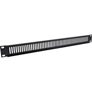 Preview: InLine® 19" Blindplatte perforiert, 1HE, RAL 9005 schwarz